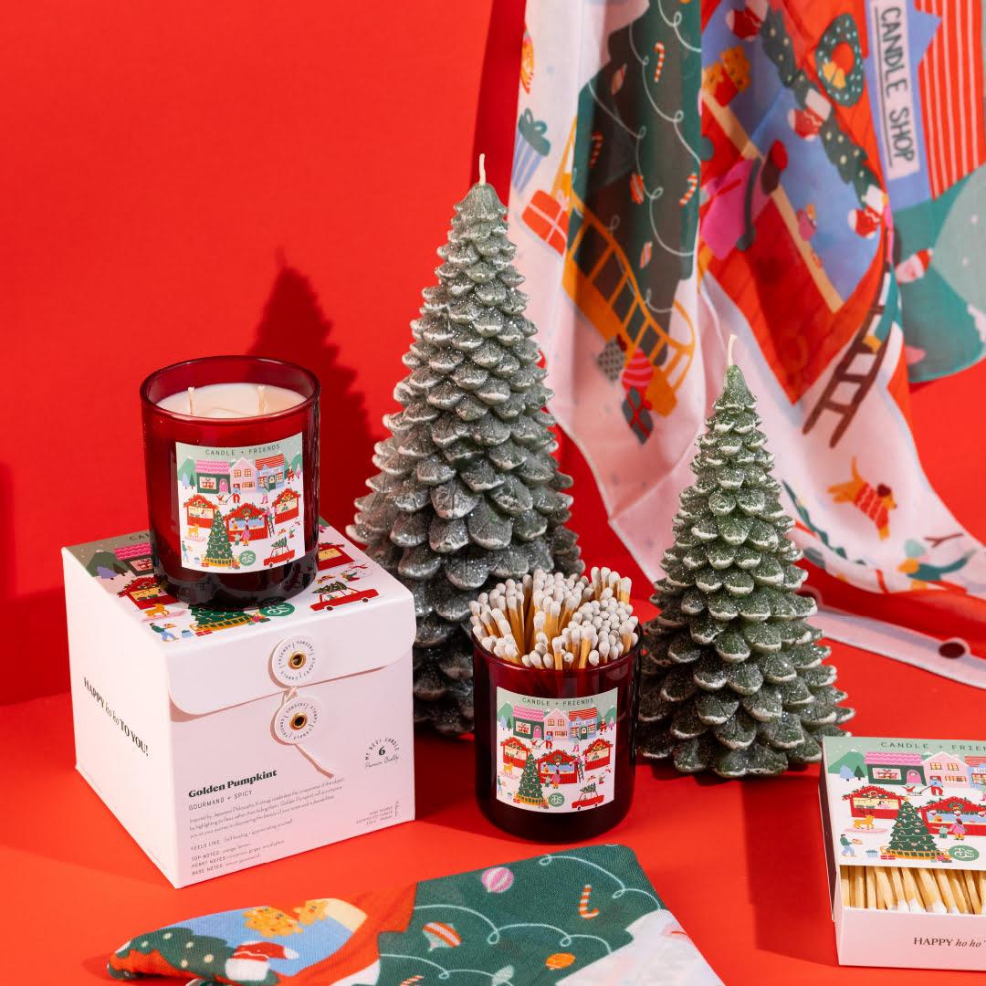 Candle and Friends x To's With Us Christmas Collection Yeni Yıl Cam Mum Medium