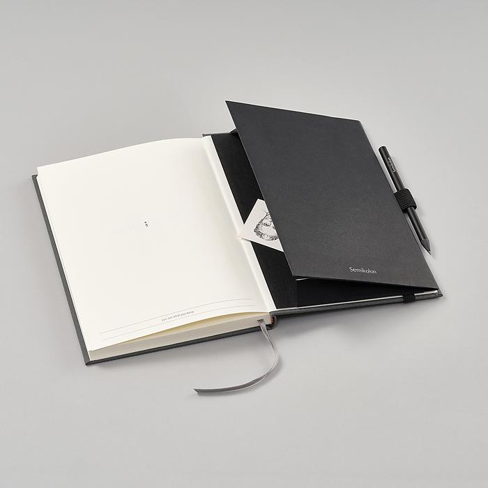 Semikolon Patch Pocket (Defter Körüğü), A5, Heritage Line Pure, black
