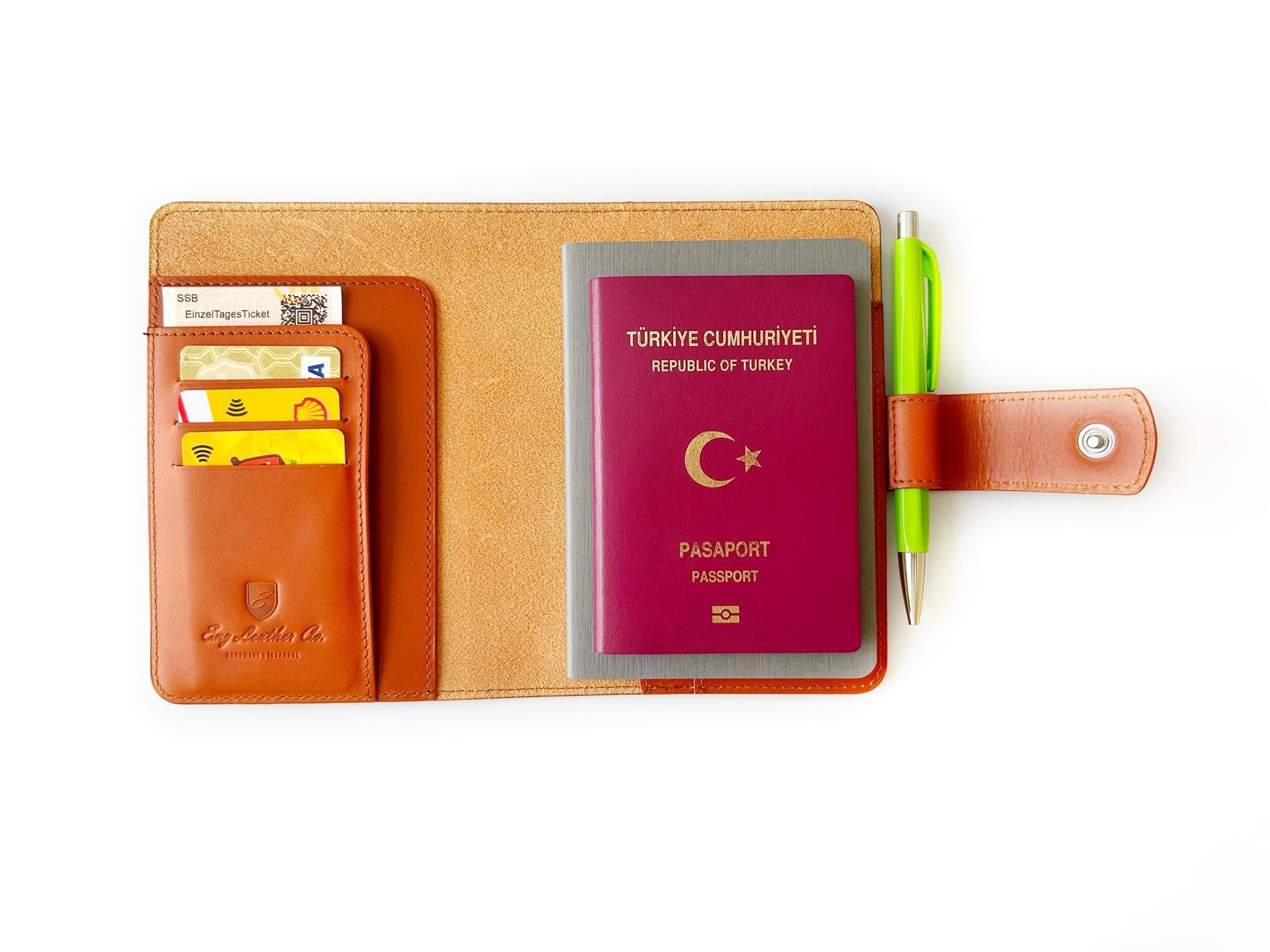 Eng Leather Sunrise Orange A6 Ebatlı Deri Defter Kılıfı ve Organizer