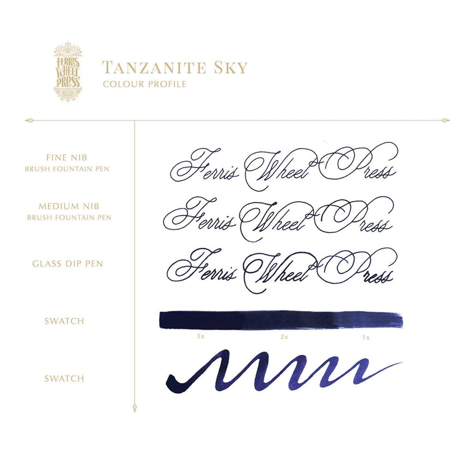 Ferris Wheel Press 38 ml Şişe Mürekkep Tanzanite Sky