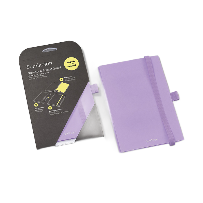 Semikolon Patch Pocket (Defter Körüğü), A5, Heritage Line Pure, lilac Silk