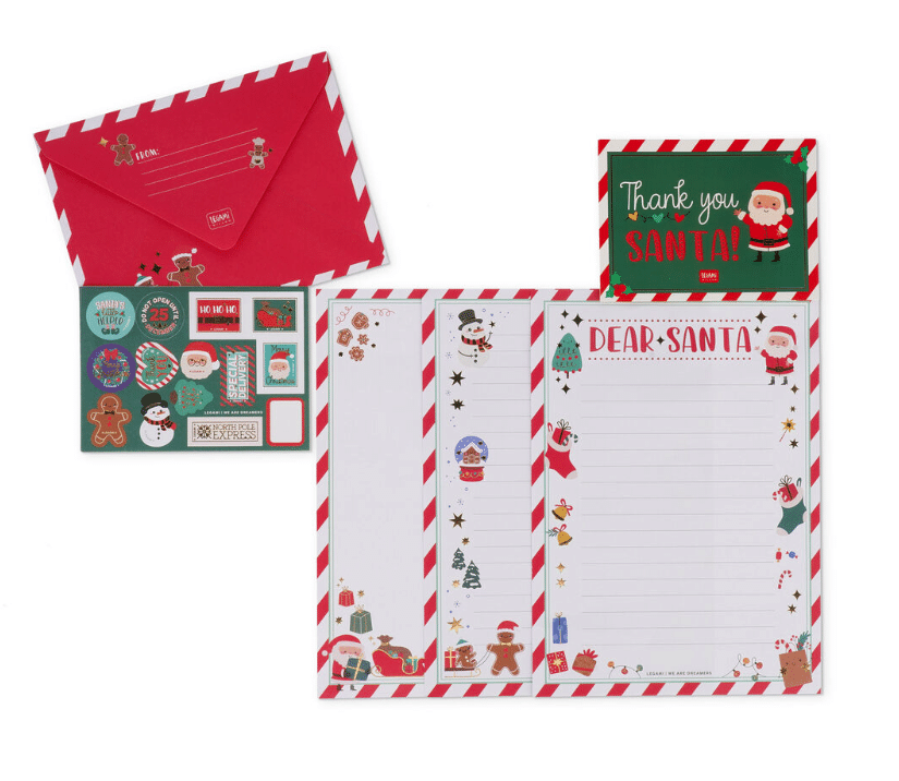 Legami Santa Claus Letter Kit Yeniyıl Mektup Seti 