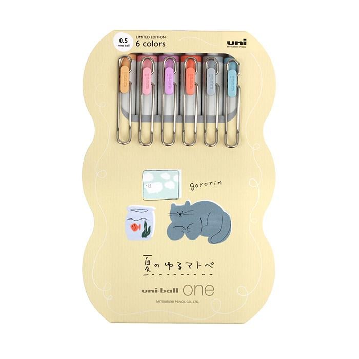 Uni-Ball One Limited Edition Set - Summer Yuru Matopoeia - 0.5mm Jel Kalem Seti