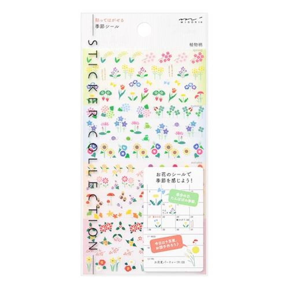 Midori sticker season botanical pattern