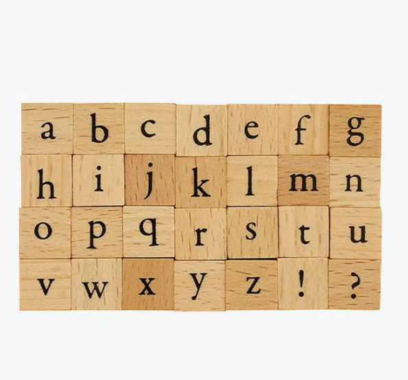 Kodomo No Kao Petit Moji Stamp Set  28'li Damga Seti Alphabet