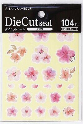 Die Cut Seal Sticker Sakura Cherry Blossom 104 Parça Sticker Seti 