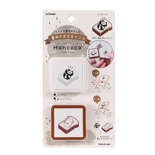 Kutsuwa Hancoco 2!li Panda & Bread  Damga DE013G