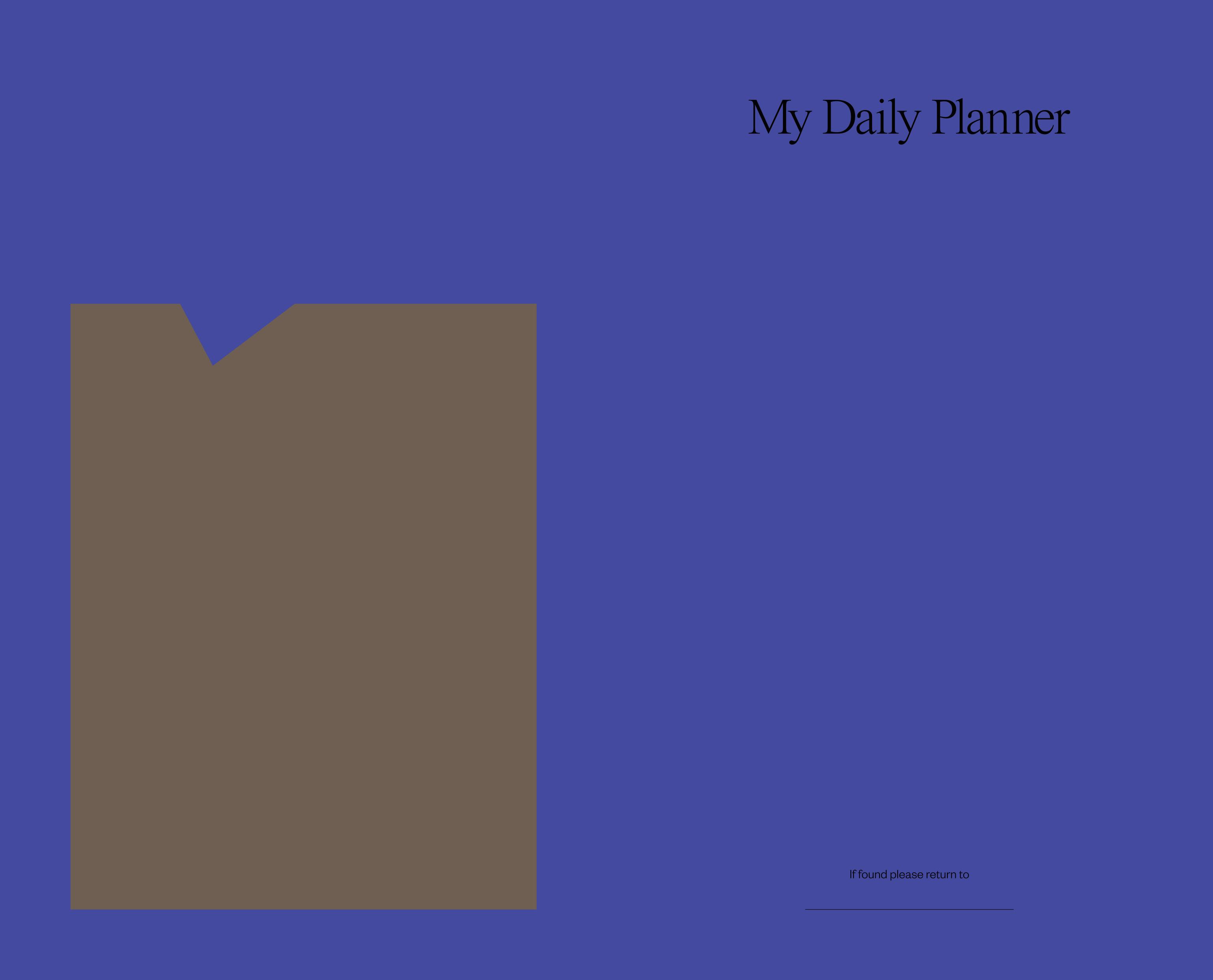 Fundaze Özel Tasarım Daily Planner Kahverengi