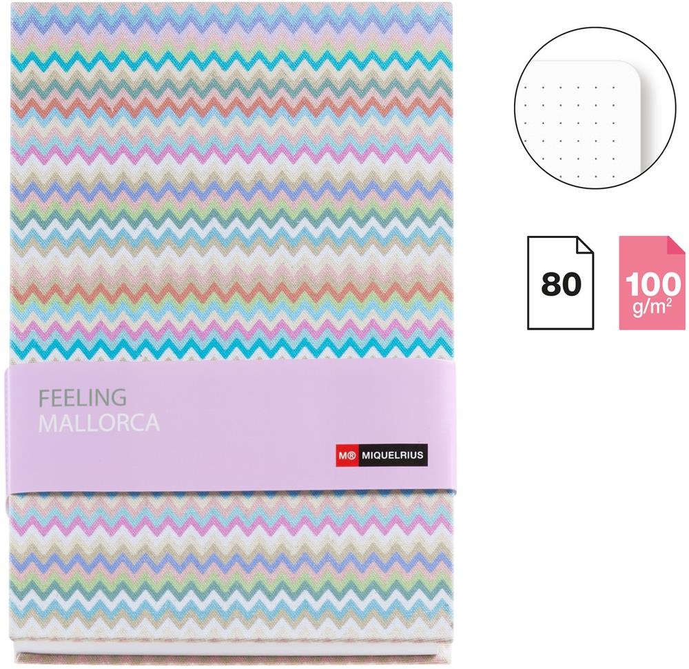 Miquelrius Mallorca Collection 14 x 20 cm Zig Zag Noktalı Defter  