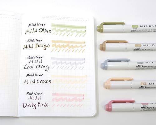 Zebra Mildliner Çift Taraflı Fırça Uçlu Işaretleme Kalemi 5li Set  5C-NTC-N SET