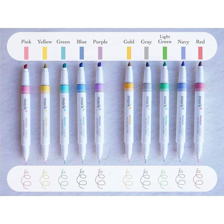 Kokuyo Mark+ Çift Taraflı ( Fosforlu ve Fineliner) Kalem Purple