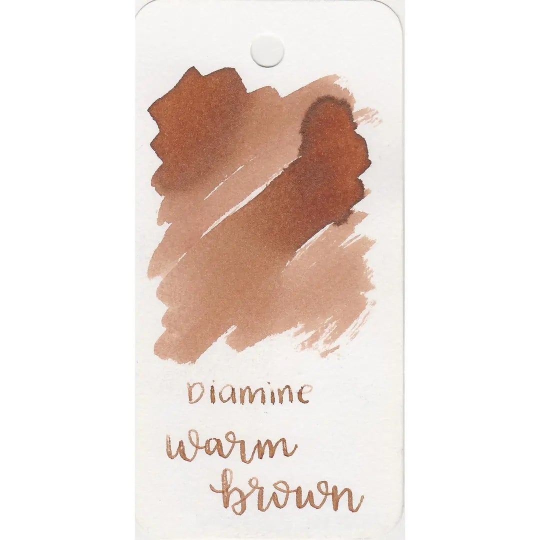 Diamine Mantar Kapak Cam Şişe 12'li Kartuş Seti Warm Brown