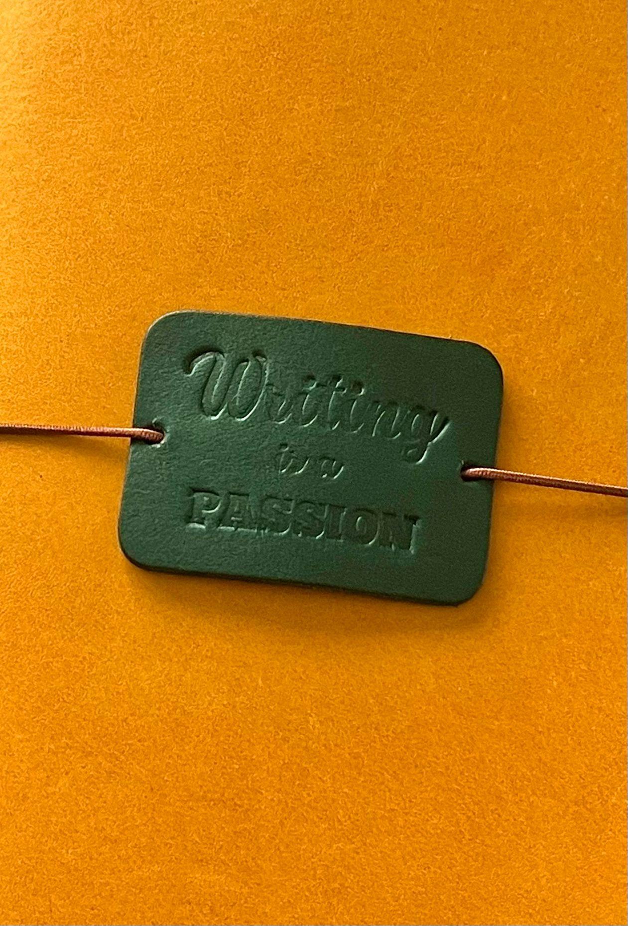Aegean  Leather Deri Defter Lastiği Yeşil