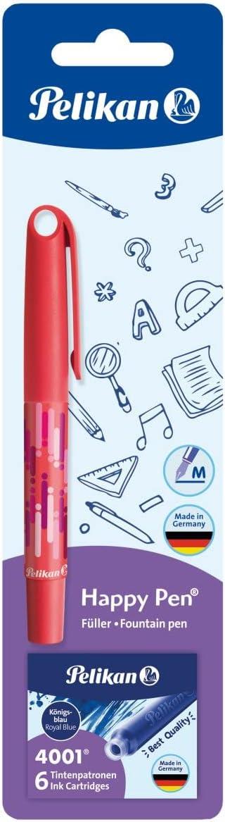 Pelikan Happy Pen Dolma Kalem ve Kartuş Seti M Uç Kırmızı