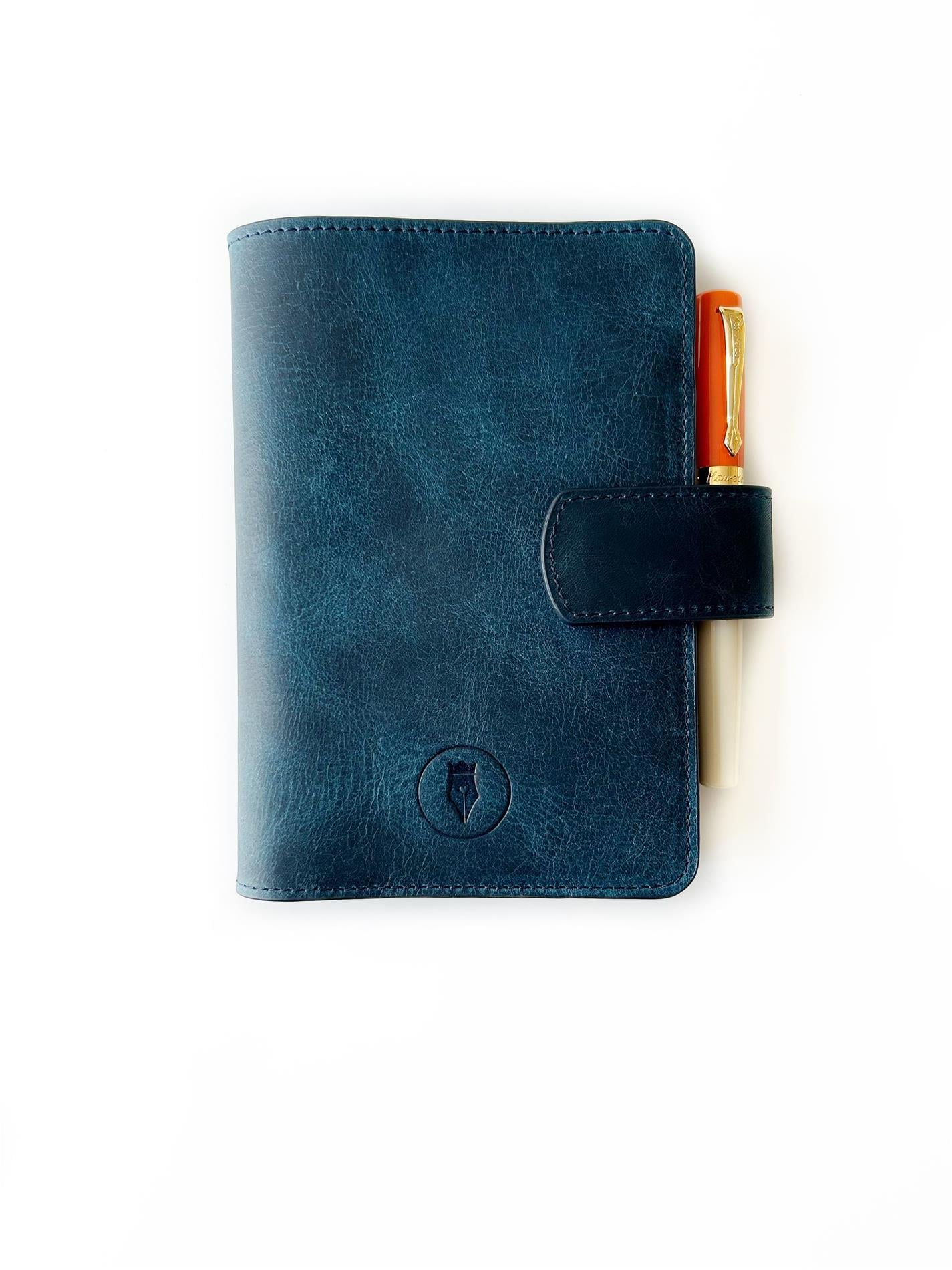 Eng Leather Ocean Blue A6 Ebatlı Deri Defter Kılıfı ve Organizer