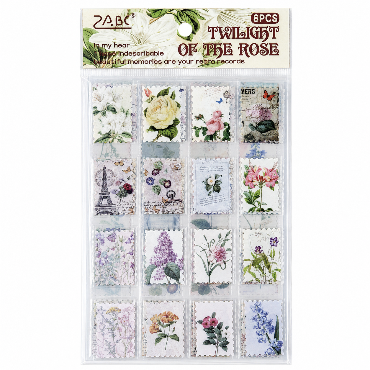 2ABC Twlight of The Rose 8 Parça Sticker Seti