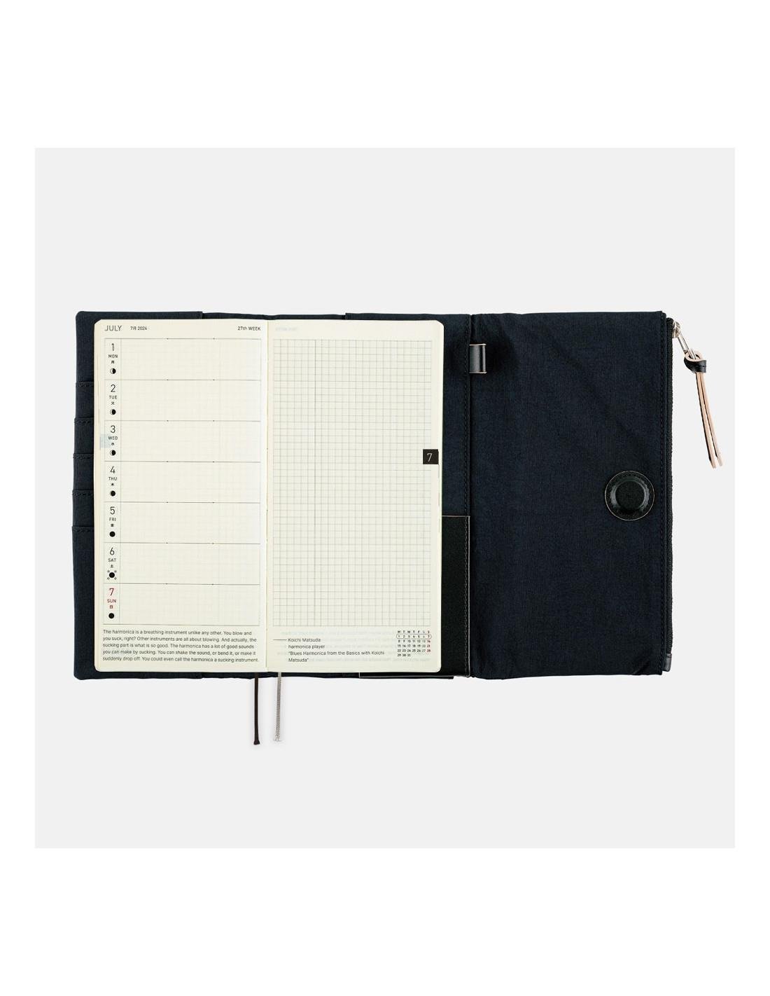 Hobonichi Techo Weeks Cover - Tragen Black Defter Kılıfı