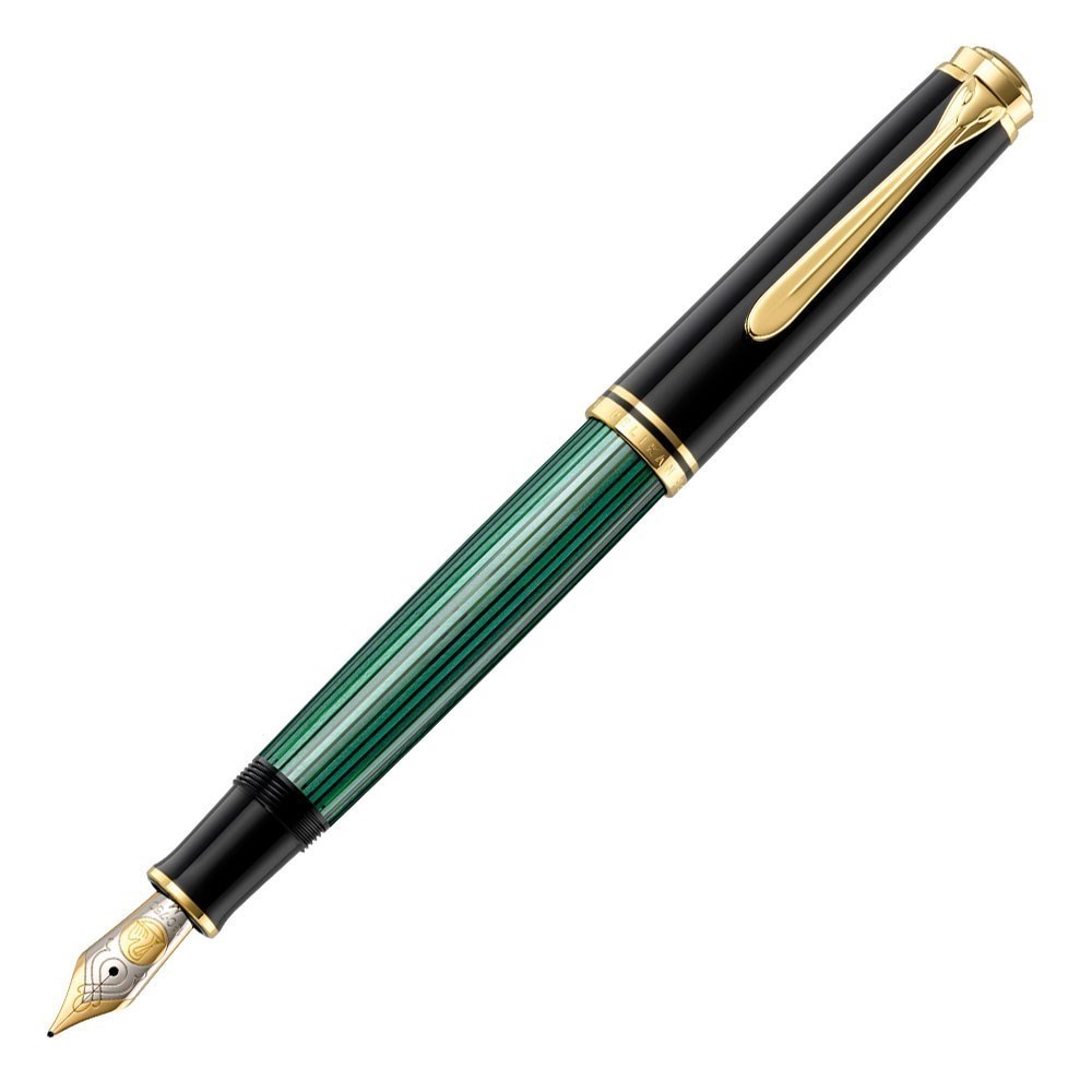 Pelikan Souveran M800 Green Black Fountain Dolma Kalem EF Uç