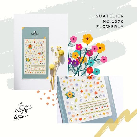 Suatelier Deco Sticker Nail Deco Tırnak Flowery