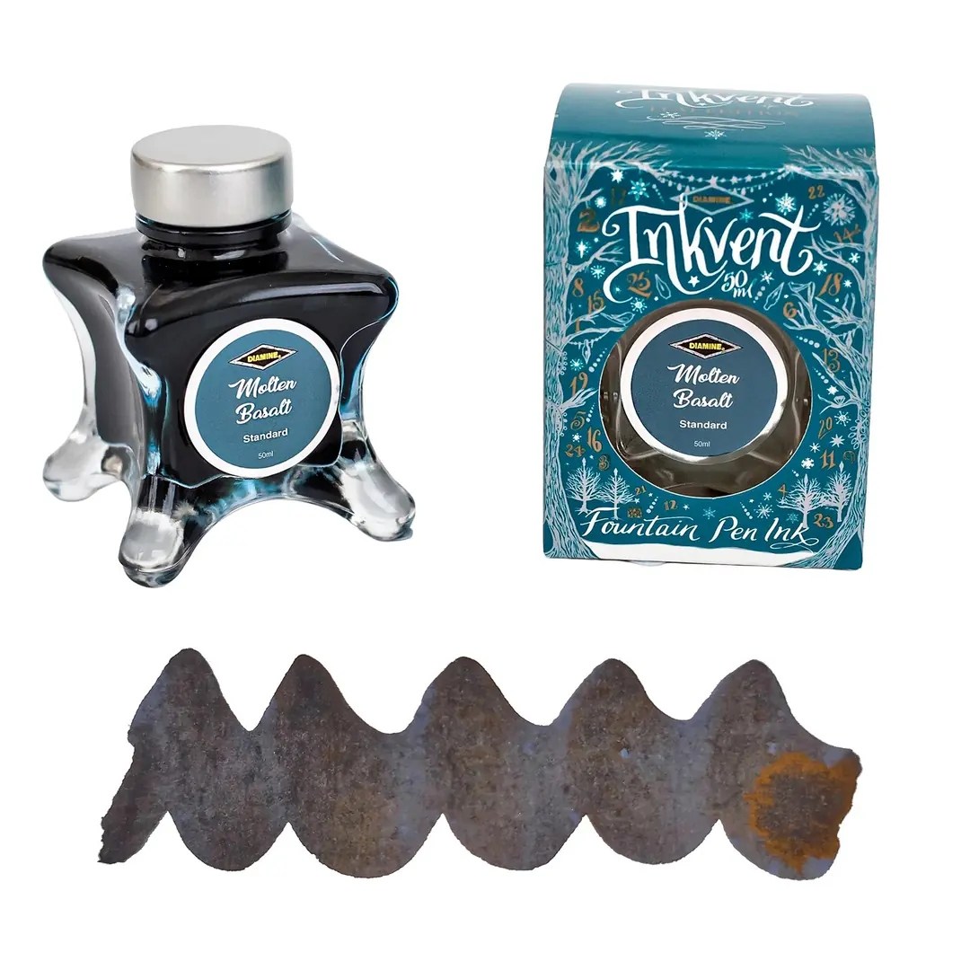 Diamine Inkvent Teal Calender Molten Basalt Standard Mürekkep