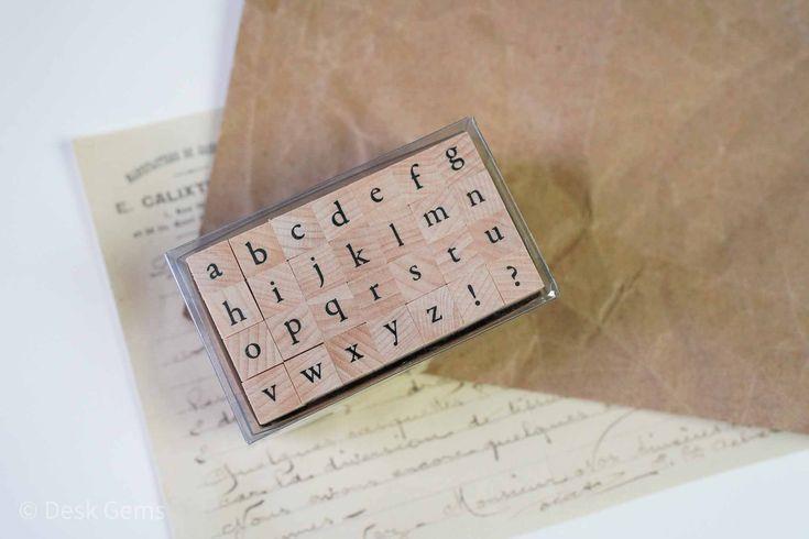 Kodomo No Kao Petit Moji Stamp Set  28'li Damga Seti Alphabet