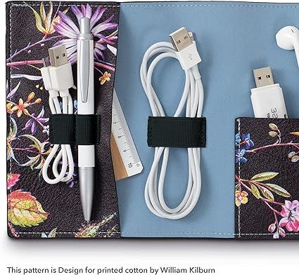 IF  V & A Bookaroo Tech-Tidy  Kablo Düzenleyici Kilburn Black Floral 