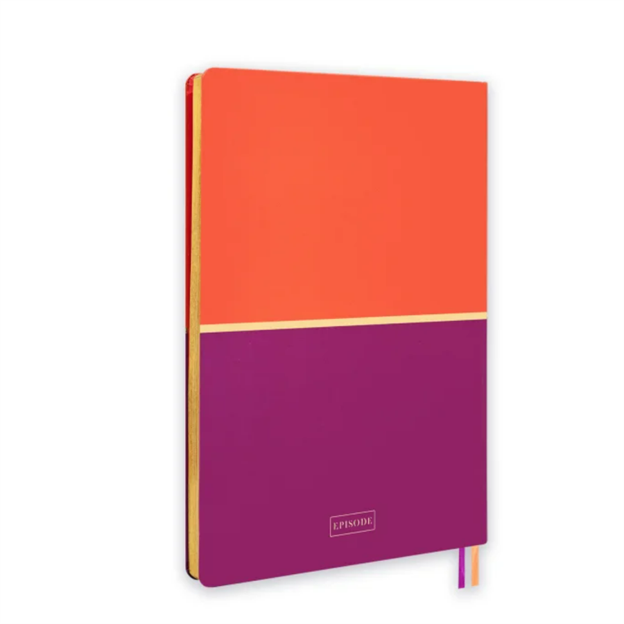 Episode Colourblock Duo Tangerine Cabernet XL Sert Kapak Defter