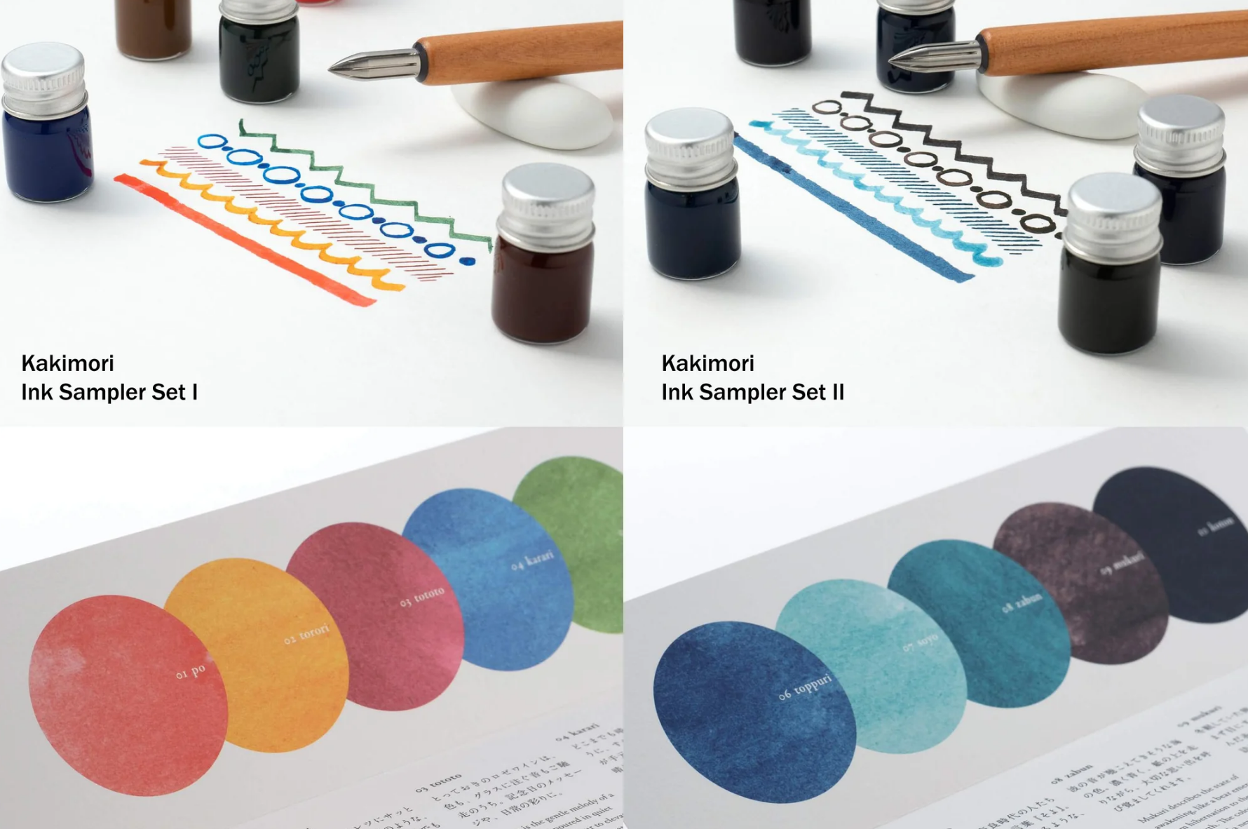 Kakimori Pigment  Alüminyum Kapaklı Sample Dolma Kalem Mürekkep Seti I