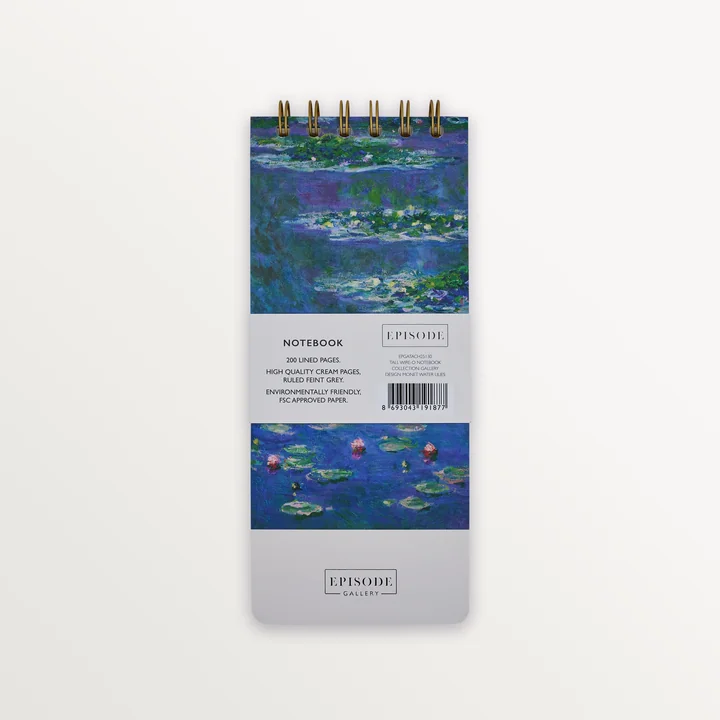 EPISODE GALLERY MONET WATER LILIES TALL CHUNKY NOTEBOOK
