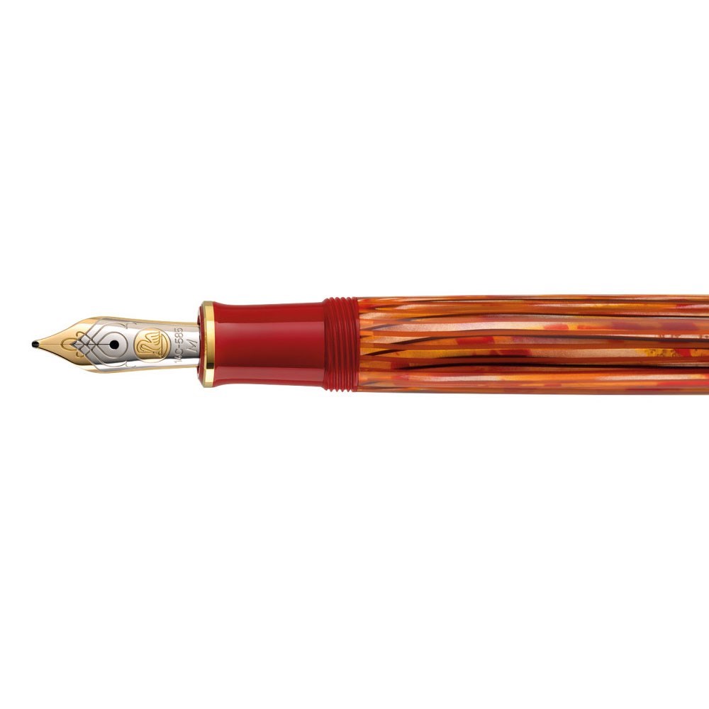 Pelikan Souveran Series M600 Tortoiseshell Red Dolma Kalem EF Uç