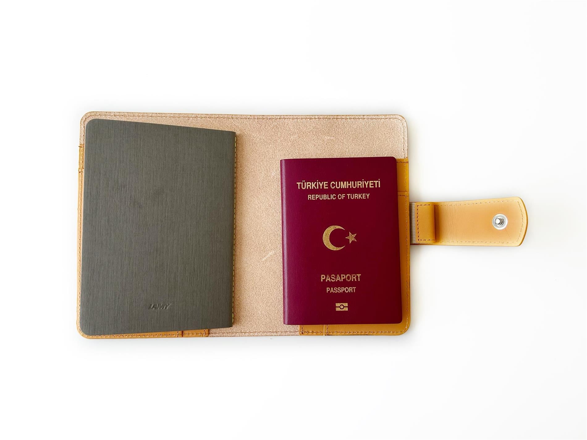 Eng Leather Aged Natural A6 Ebatlı Deri Defter Kılıfı ve Organizer