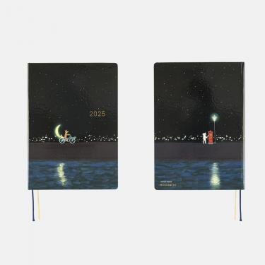 Hobonichi Hon A5 2025 Japanese Version Hiroko Kubota: Crescent Moon Delivery Ajanda/Planner