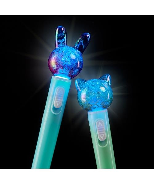 Miquelrius Back2Fun Kedi Beyaz Mavi LED Işıklı Tükenmez Kalem 