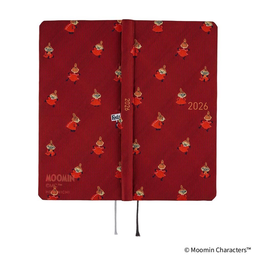 Hobonichi Techo Weeks English Slim Schedule Book - Little My : 2026 Monday Start Deep Red