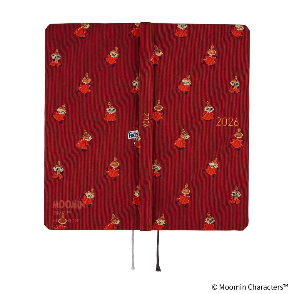 Hobonichi Techo Weeks English Slim Schedule Book - Little My : 2026 Monday Start Deep Red