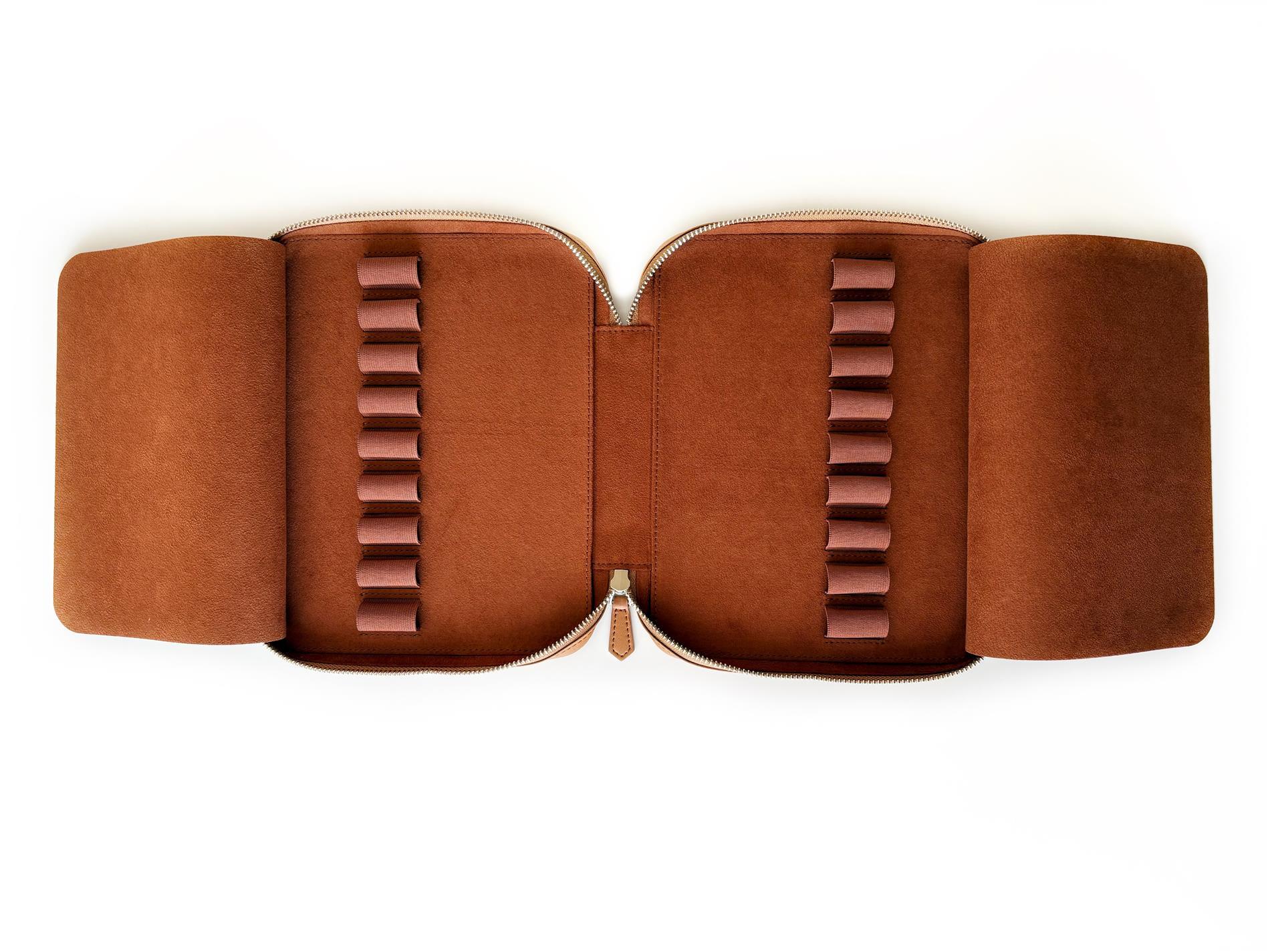 Eng Leather Vegan Apple Skin Sahra - Dark 18 li Kalem Kılıfı