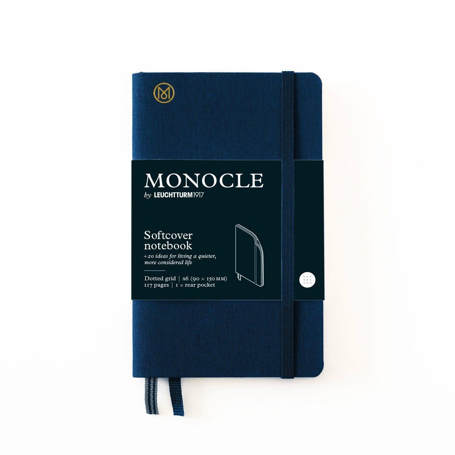Leuchtturm1917 x Monocle Limited Edition Defter A6,  Yumuşak Kapak, 128 Noktalı Sayfa Navy 363367