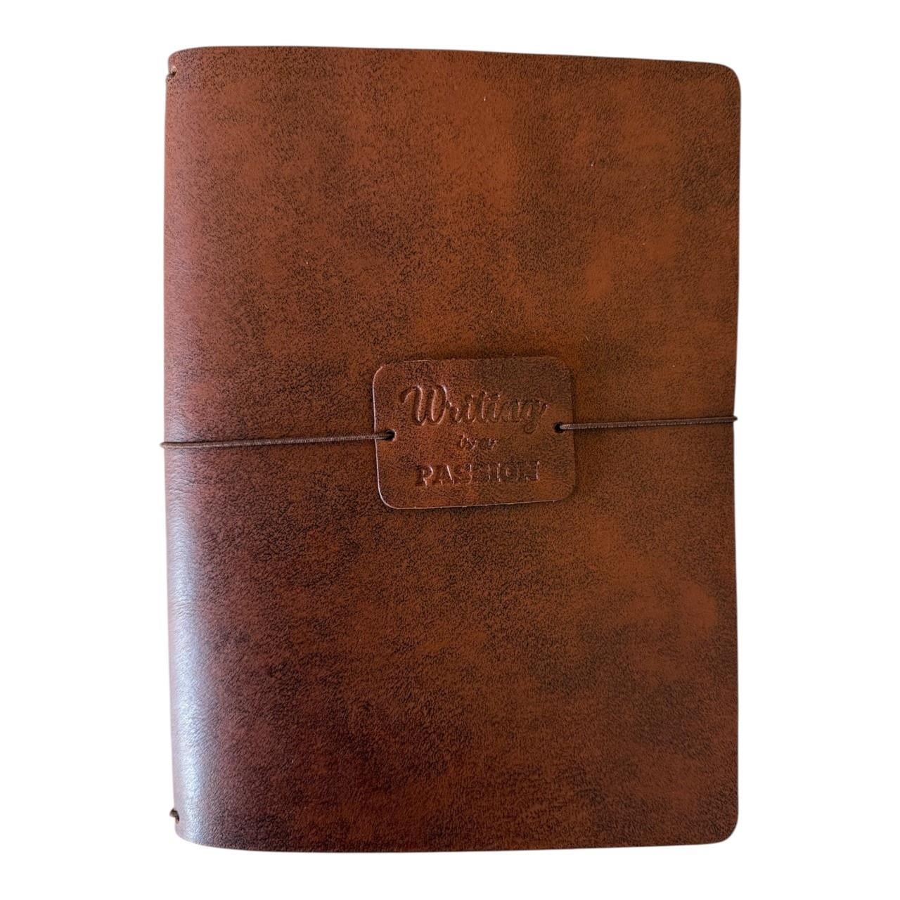 Aegan Leather A5 Deri Defter Kılıfı Kahverengi