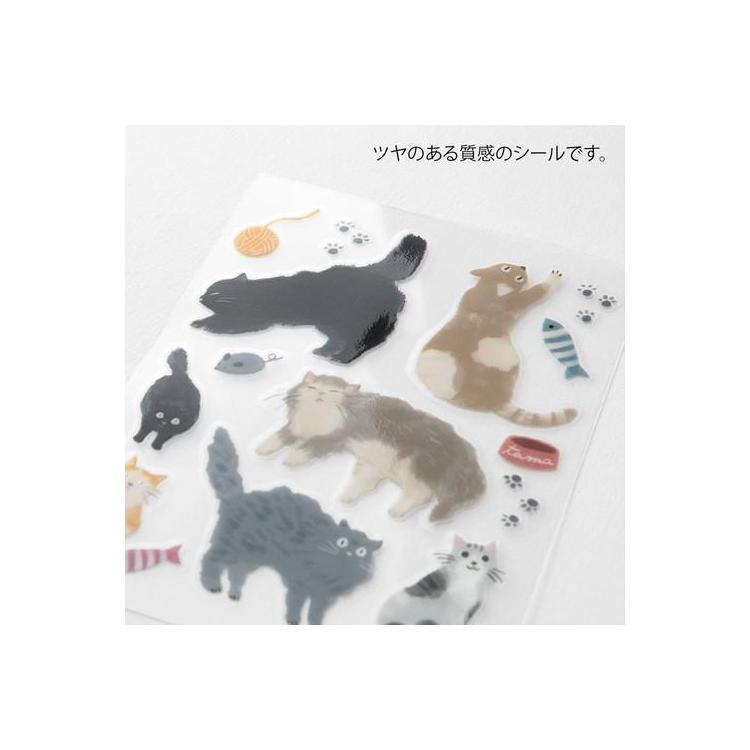 Midori Glossy Cat Sticker Set - 1