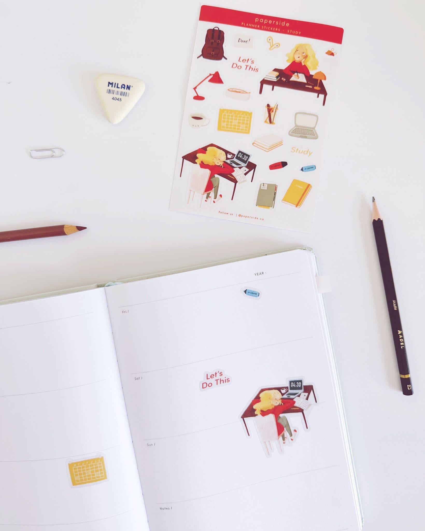 Study Sticker Seti