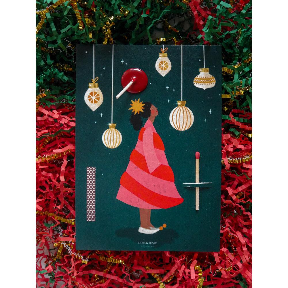 Light & Desire “Girl in Pine Tree Dress”  Yeni Yıl Dilek Kartı