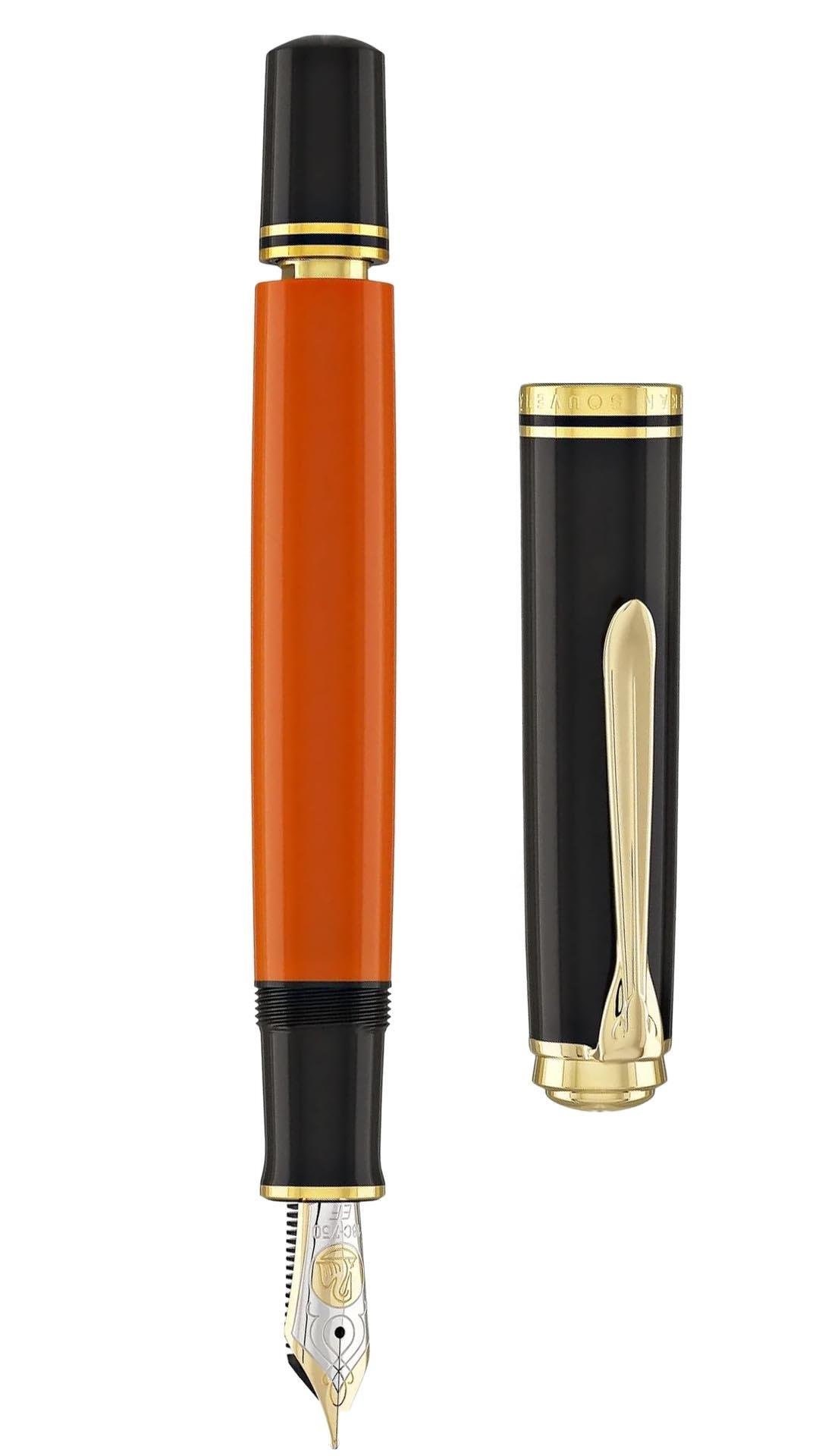 Pelikan Souveran M800 Burnt Orange Special Edition Fountain Dolma Kalem EF Uç
