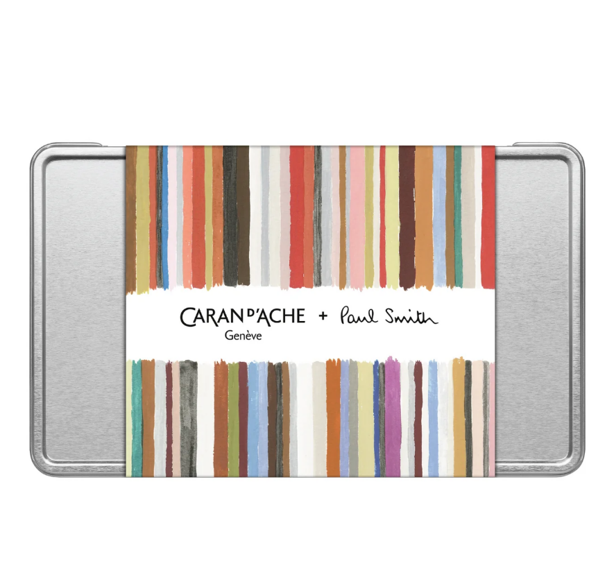 Caran d'Ache Ecridor Paul Smith Gri Gümüş Tükenmez Kalem & Siyah Deri Kılıf Seti 8902-344