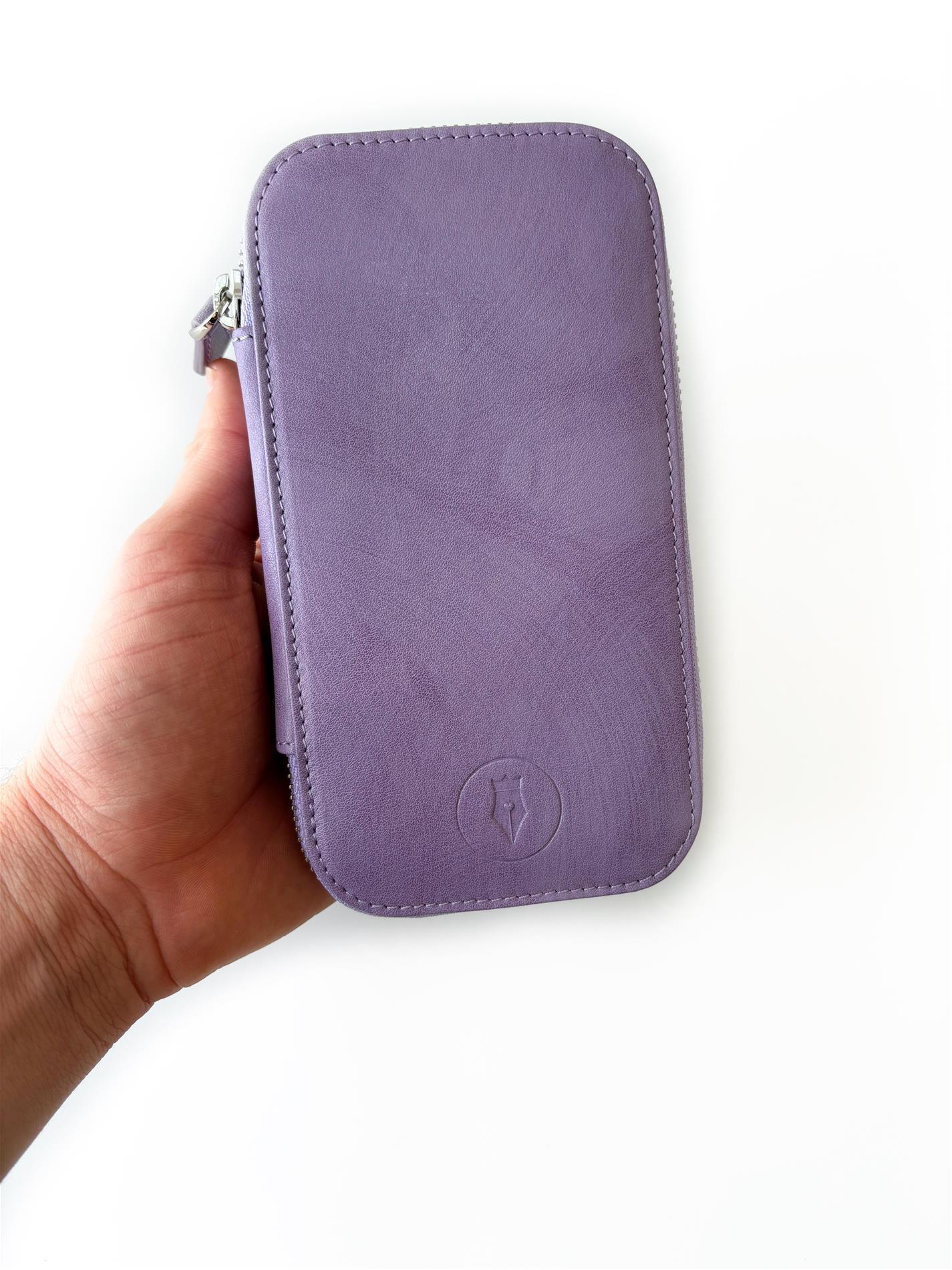 Eng Leather Light Lavender 3'lü Deri Kalem Kılıfı