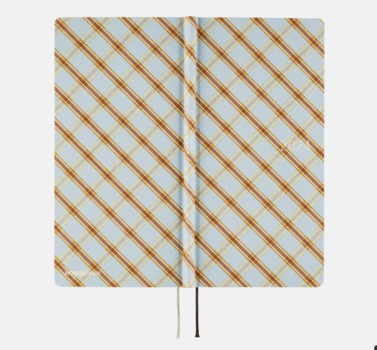 Hobonichi Weeks Japanese Version 2024 Jan. Start Relaxing Plaid Sert Kapak