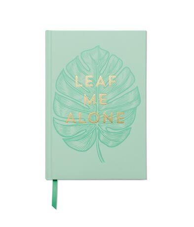 DesignWorks Ink Vintage Sass Hardcover Journal - Leaf Me Alone Defter