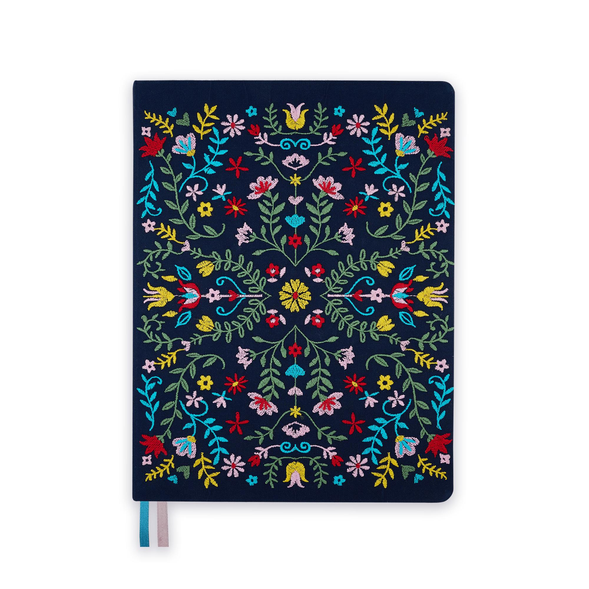 EPISODE NAVY FOLK EMBROIDERED XL NOTEBOOK
