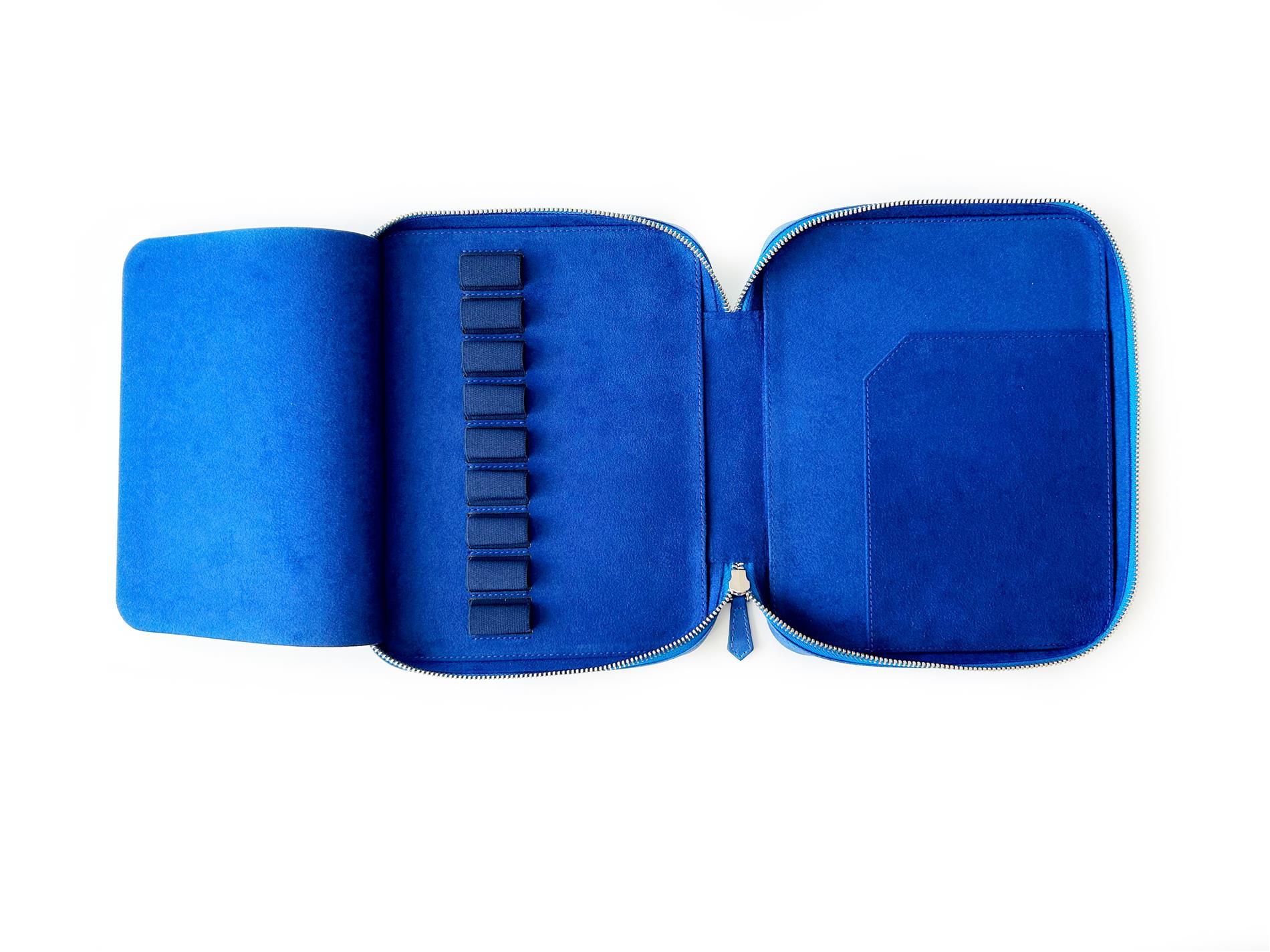 Eng Leather Prussian Blue 9 lu Kalem Kılıfı ve A5 Notluk