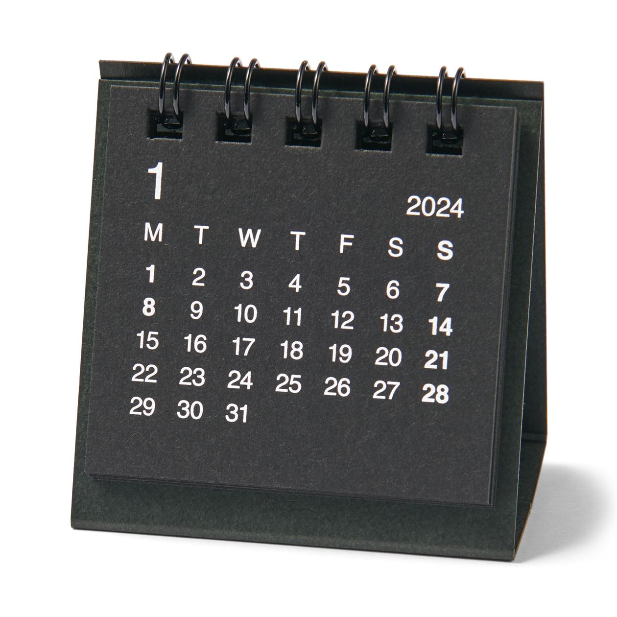 Muji Dec. 2023 - Dec. 2024 Masaüstü Mini Takvim Siyah