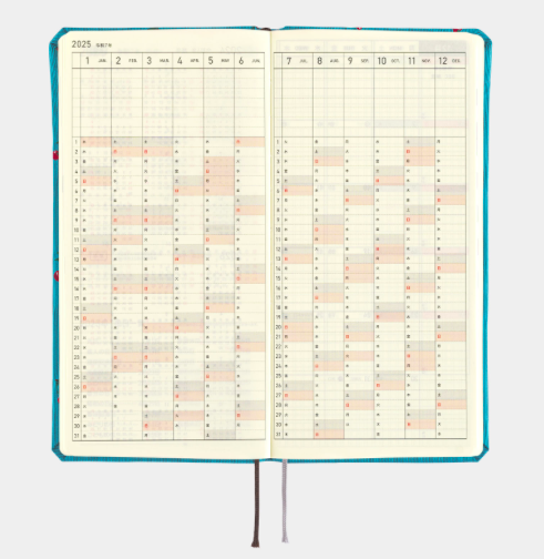 Hobonichi Techo Weeks 2025 Mega Bow & Tie: Cherry